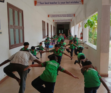 Students and staff participating in the Anti-Drug Awareness Program